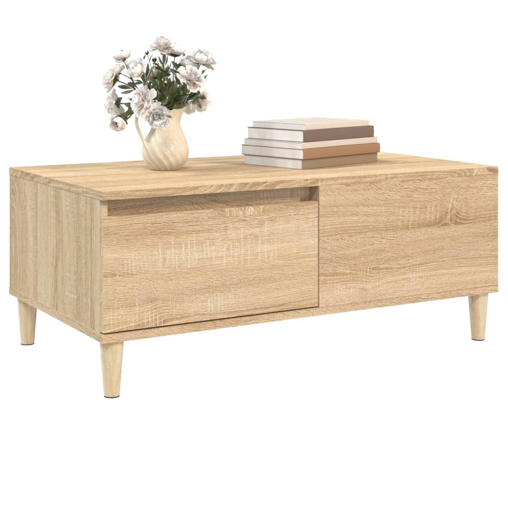 Mesa de centro 90x50x36,5 cm derivados madeira carvalho sonoma