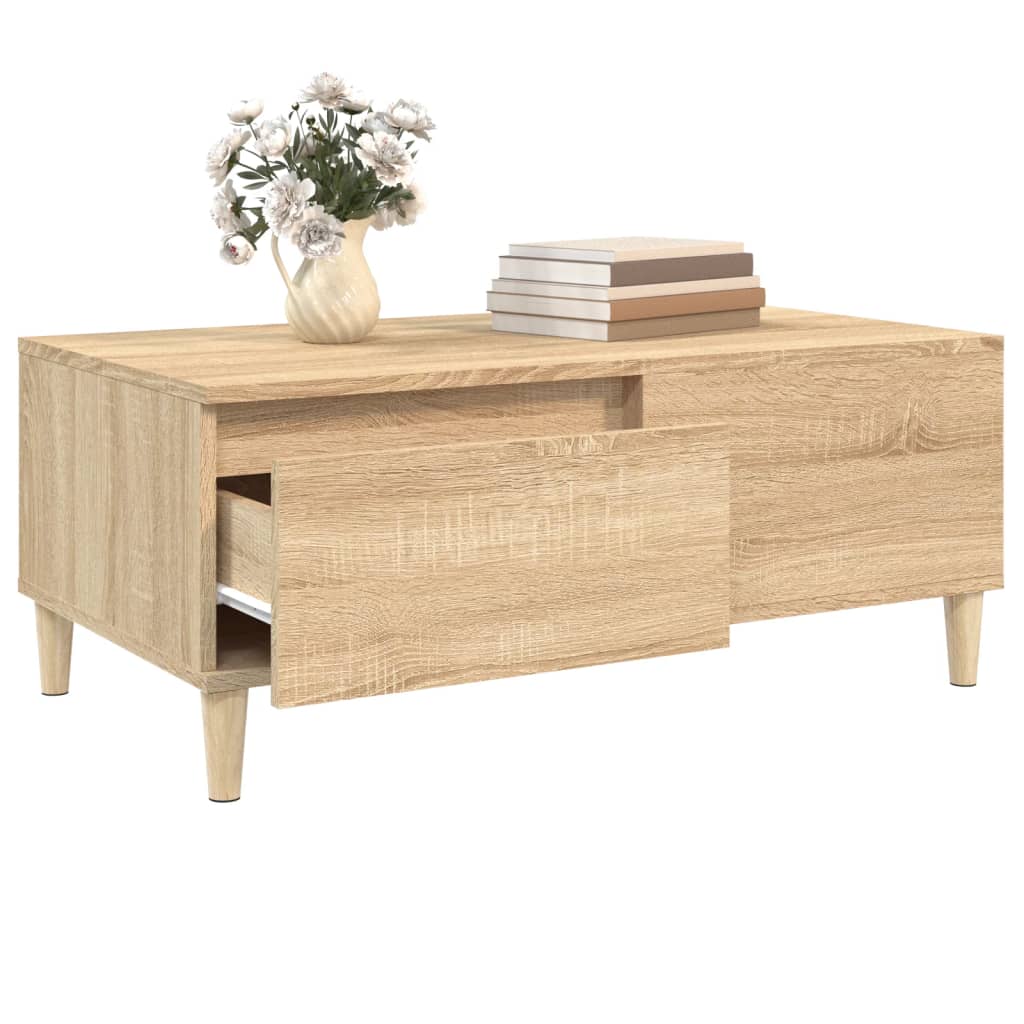 Mesa de centro 90x50x36,5 cm derivados madeira carvalho sonoma