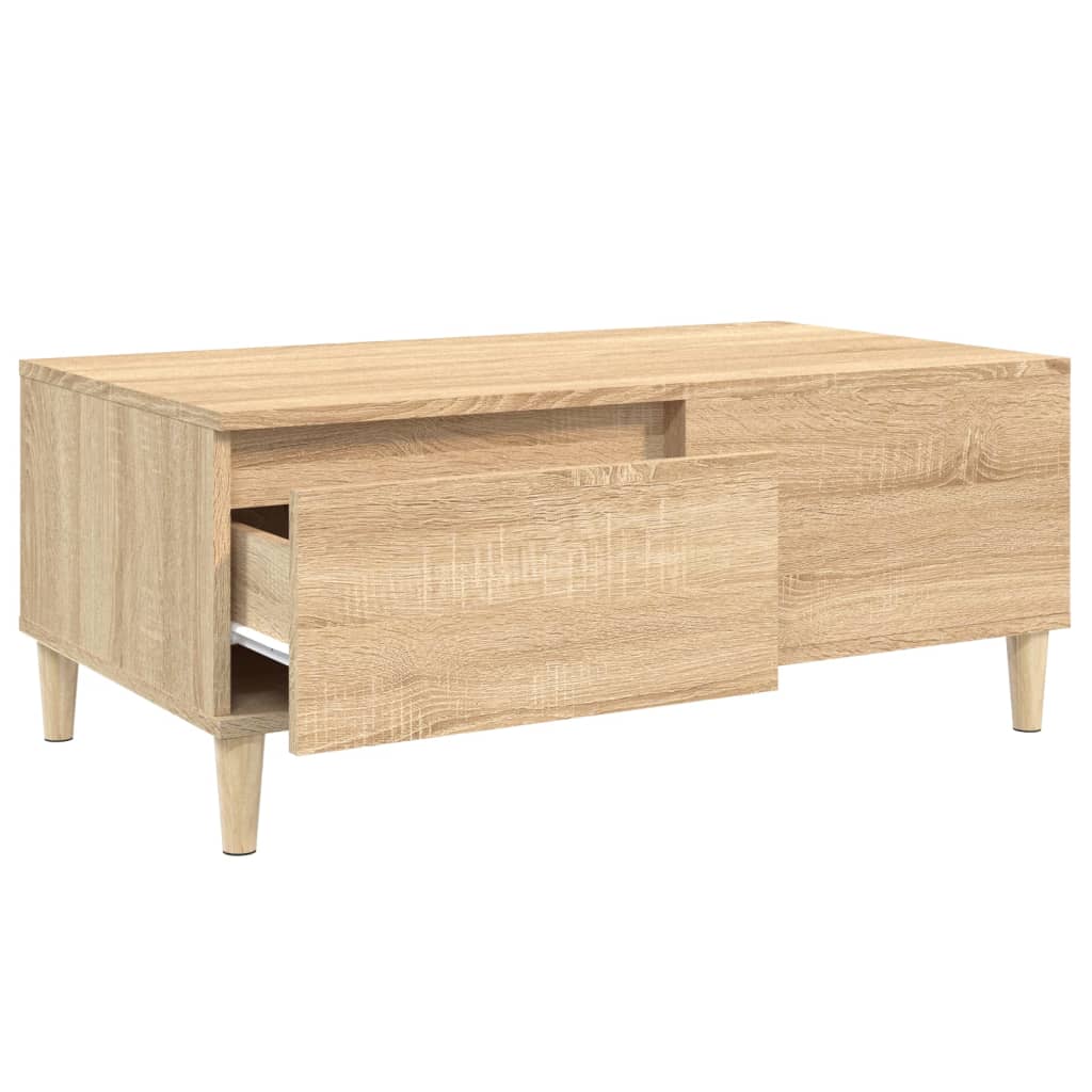 Mesa de centro 90x50x36,5 cm derivados madeira carvalho sonoma