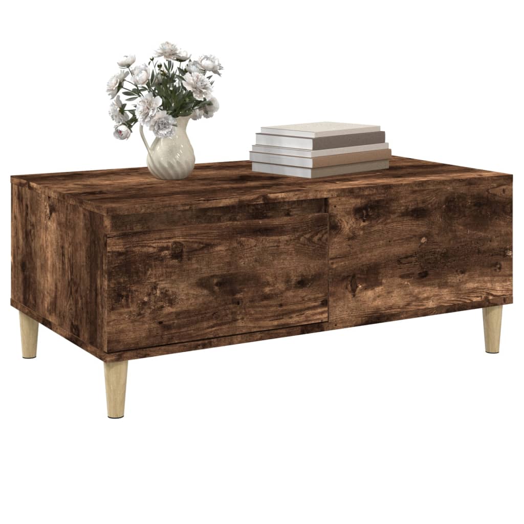 Mesa de centro 90x50x36,5 cm derivados madeira carvalho fumado