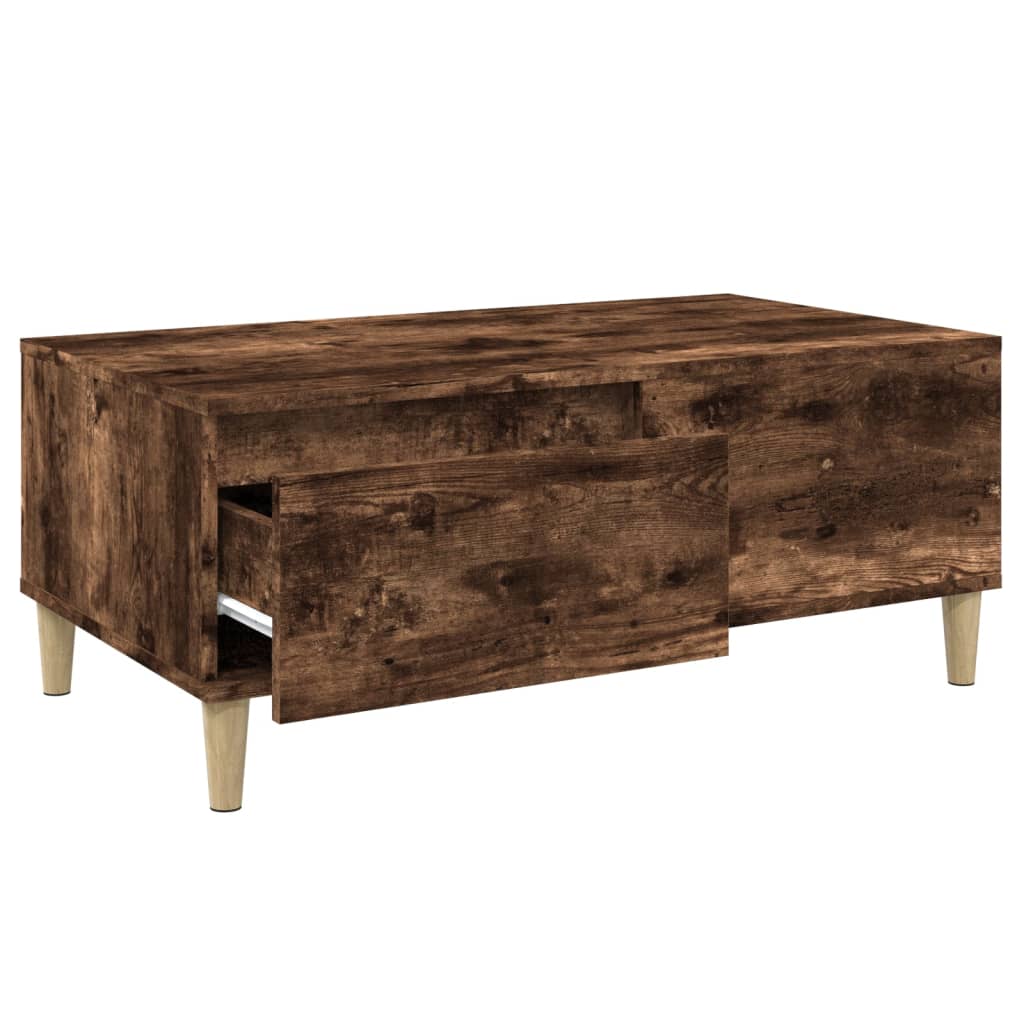 Mesa de centro 90x50x36,5 cm derivados madeira carvalho fumado
