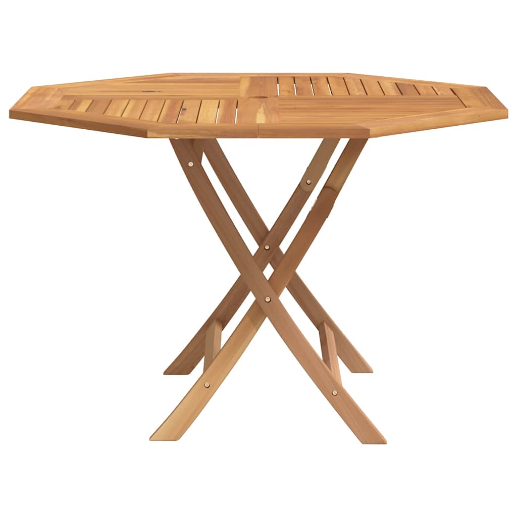 Mesa de jardim dobrável 110x110x75 cm madeira de teca maciça