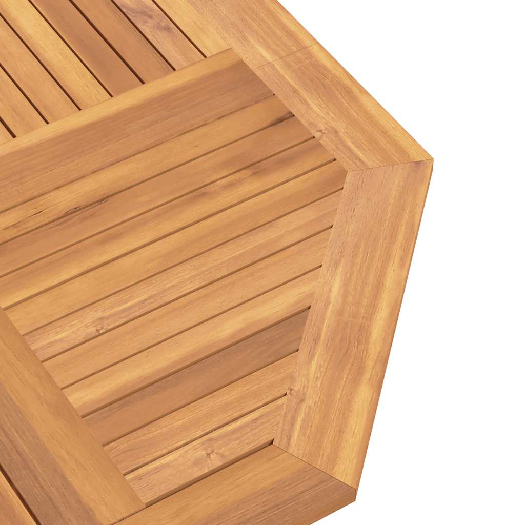 Mesa de jardim dobrável 110x110x75 cm madeira de teca maciça