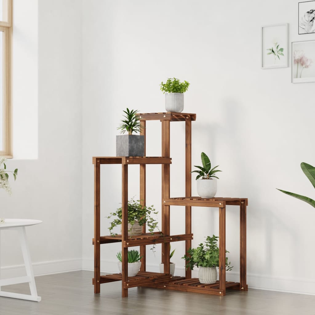 Suporte de plantas 62,5x61,5x101,5 cm madeira de abeto maciça