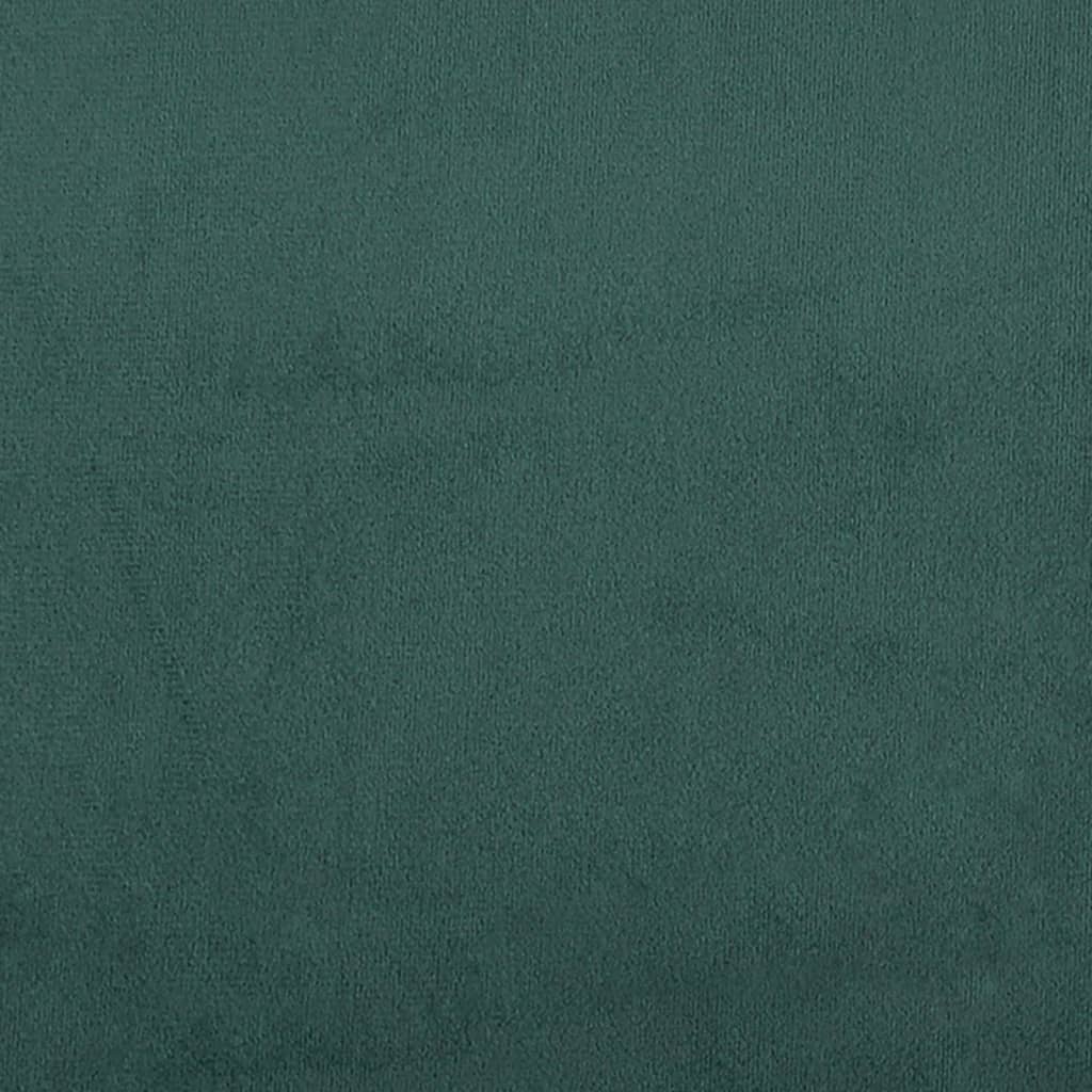 Cadeirão c/ encosto alto veludo verde-escuro design de botões