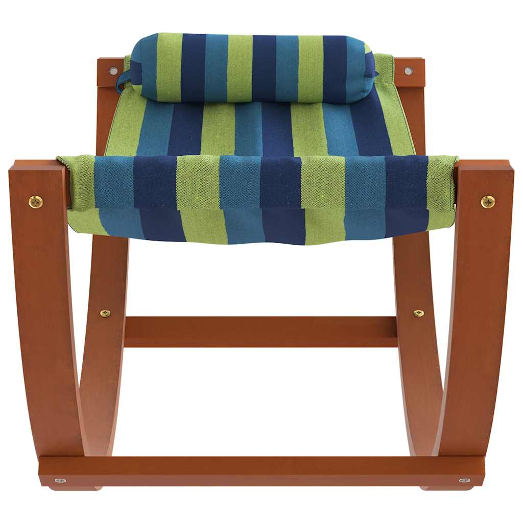 Cama de rede para crianças tecido azul e verde