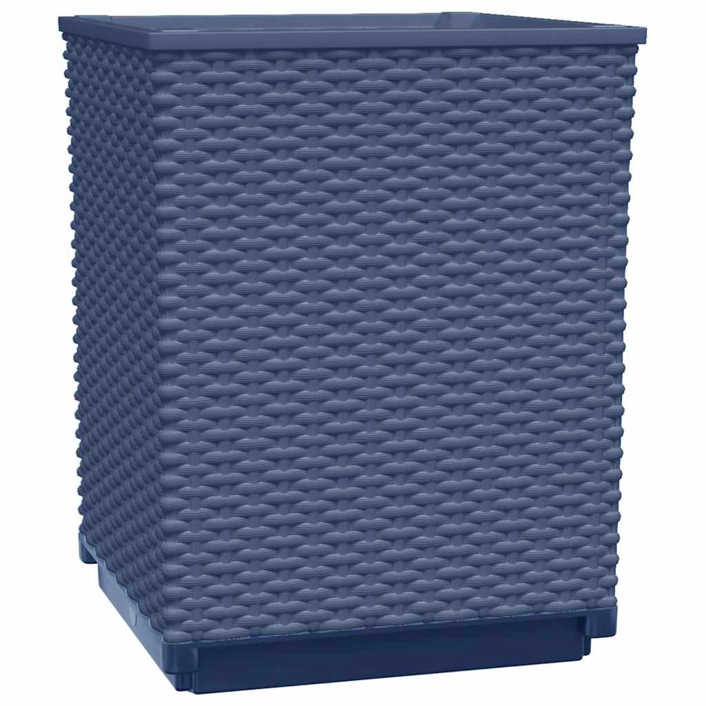 Vasos/floreiras 2 pcs 30x30x37 cm polipropileno cinzento azul