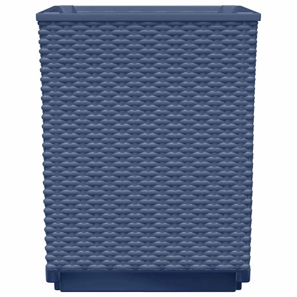 Vasos/floreiras 2 pcs 30x30x37 cm polipropileno cinzento azul