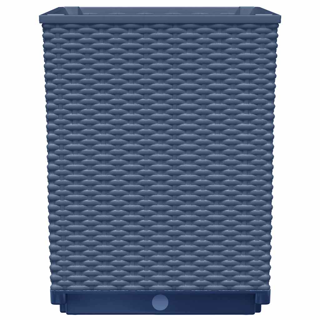Vasos/floreiras 2 pcs 30x30x37 cm polipropileno cinzento azul