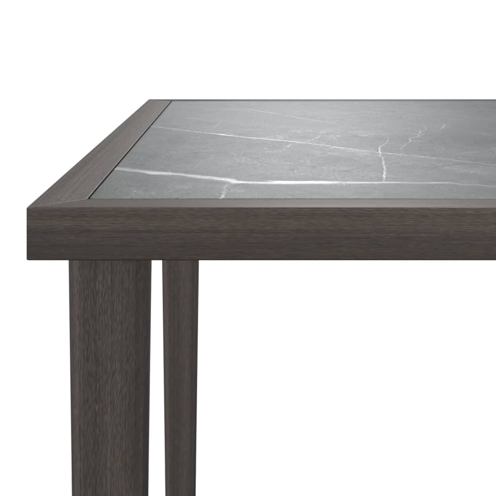 Mesa de jardim 48x48x37 cm aço cinzento