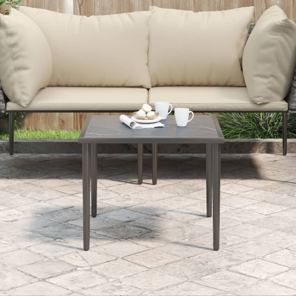 Mesa de jardim 48x48x37 cm aço cinzento