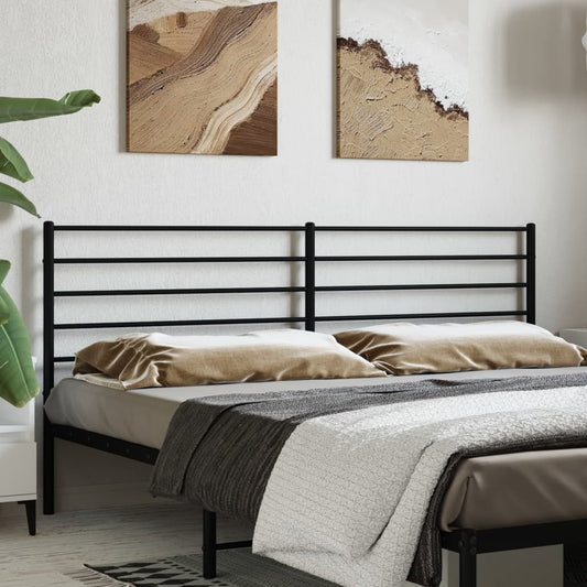 Cabeceira de cama 200 cm metal preto
