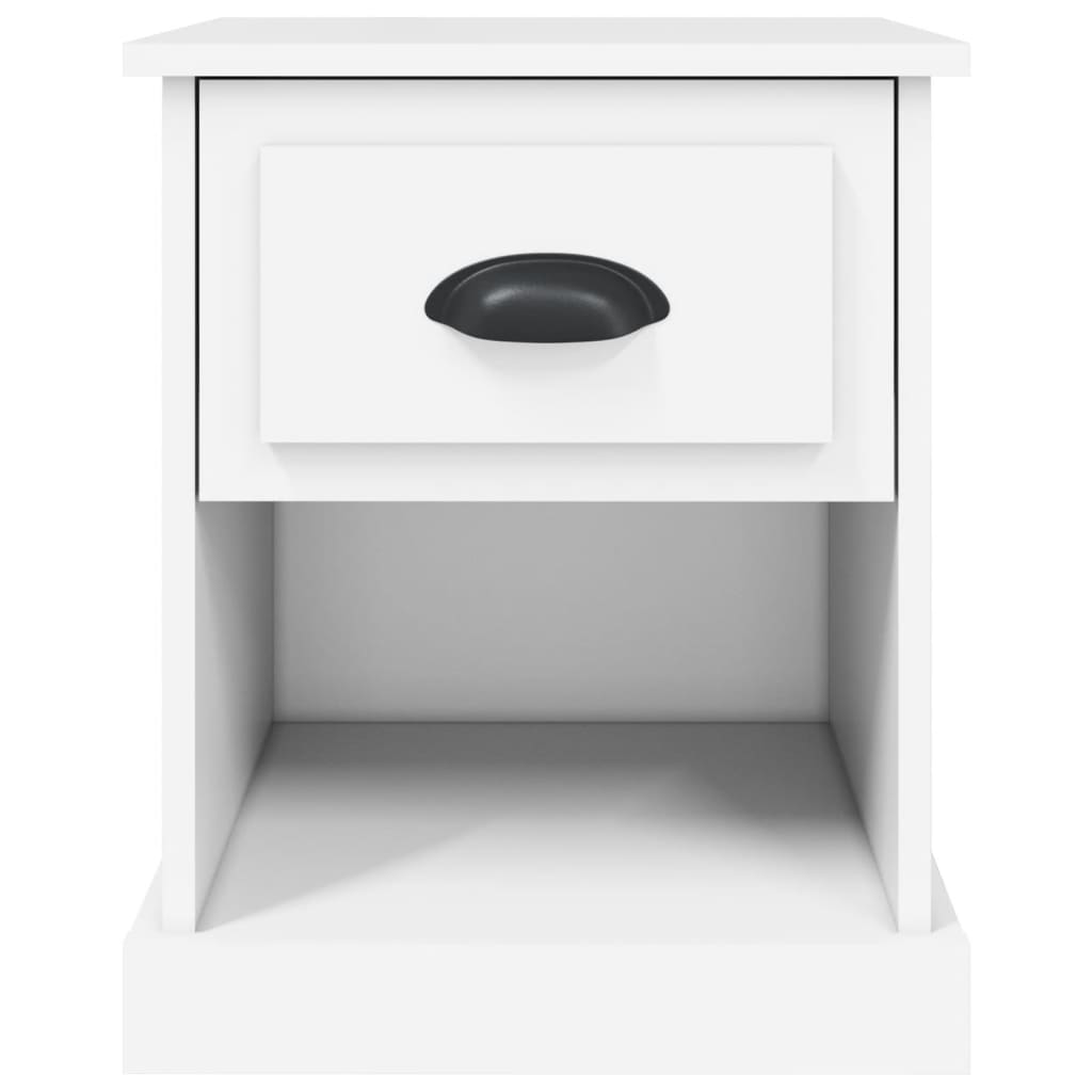 Mesas cabeceira 2pcs 39x39x47,5 cm derivados de madeira branco