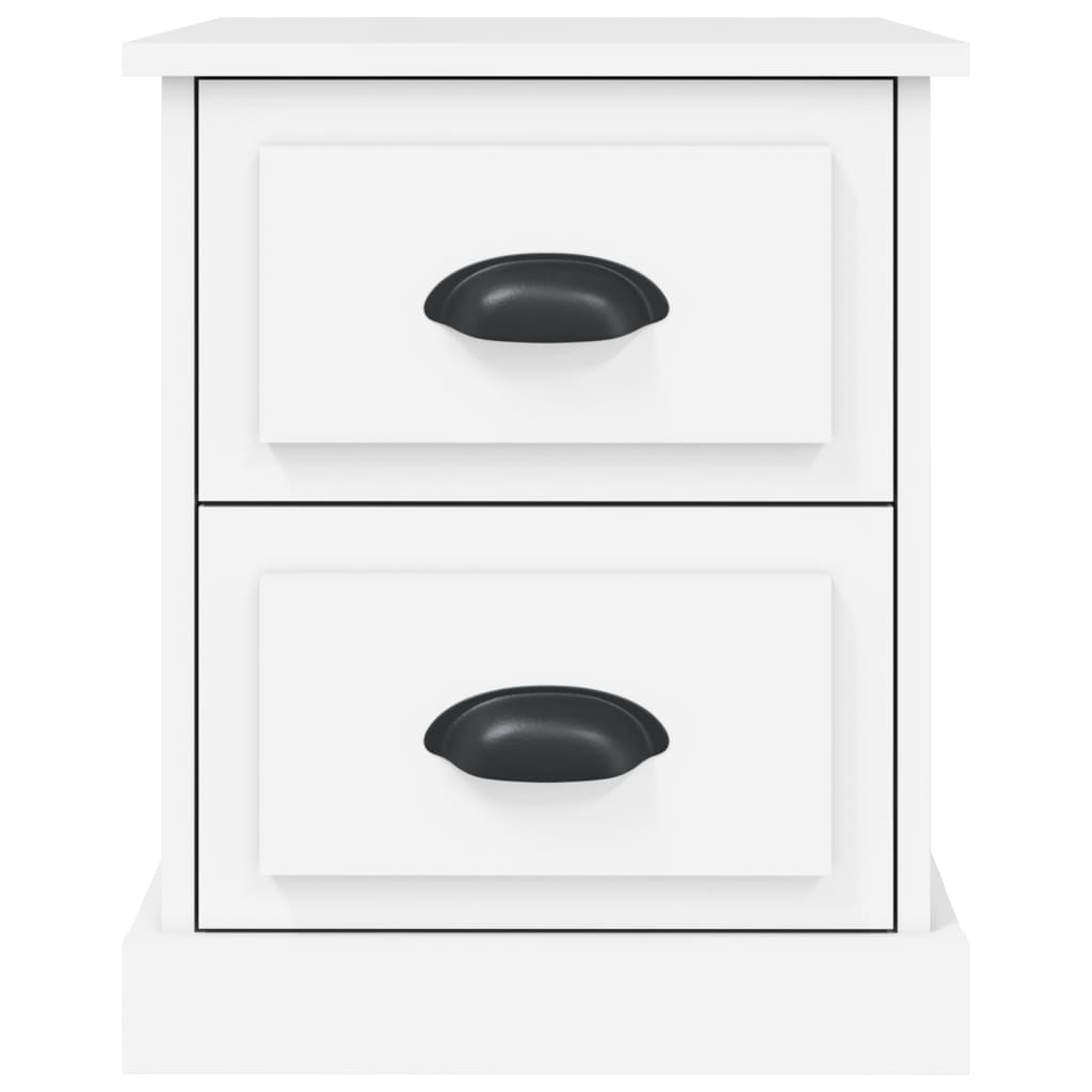 Mesas cabeceira 2pcs 39x39x47,5 cm derivados de madeira branco