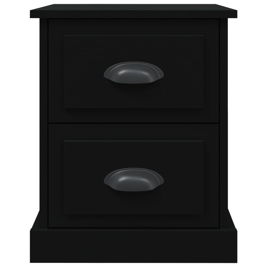 Mesas cabeceira 2 pcs 39x39x47,5 cm derivados de madeira preto