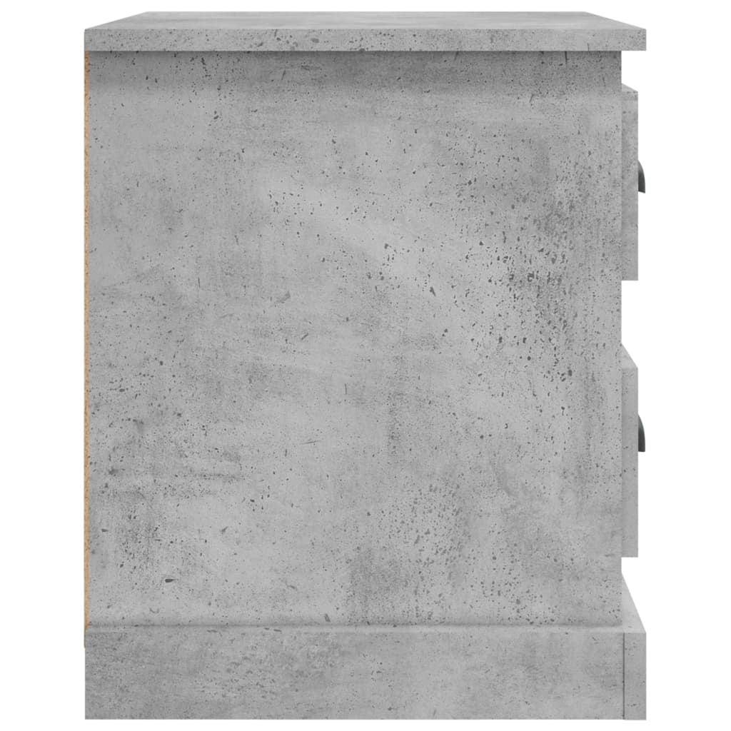 Mesas cabeceira 2pcs derivados madeira cinza cimento