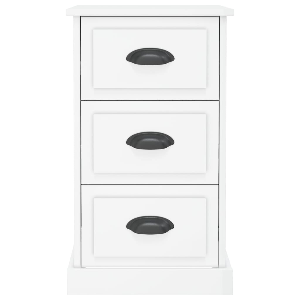 Mesa cabeceira 39x39x67 cm derivados madeira branco brilhante
