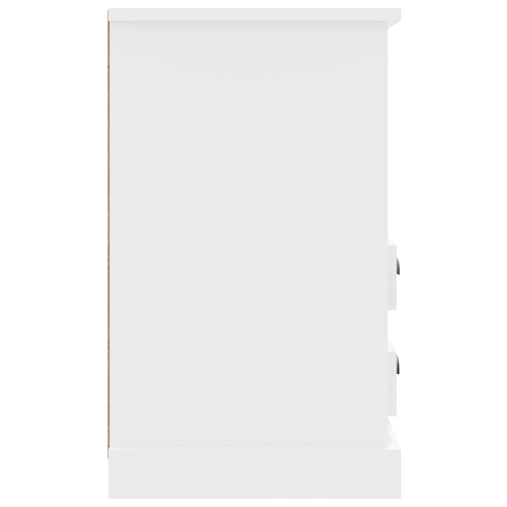 Mesas de cabeceira 2 pcs 43x36x60 cm branco brilhante