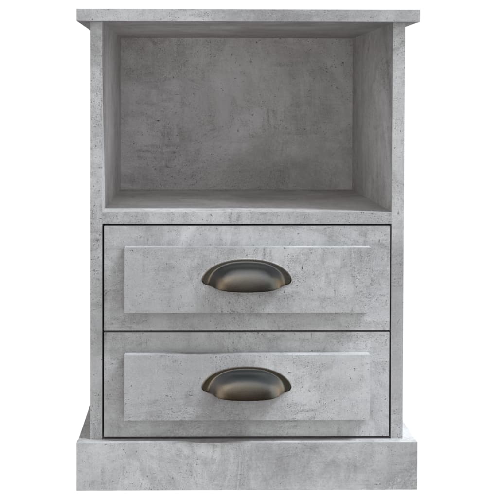 Mesas de cabeceira 2 pcs 43x36x60 cm cinzento cimento