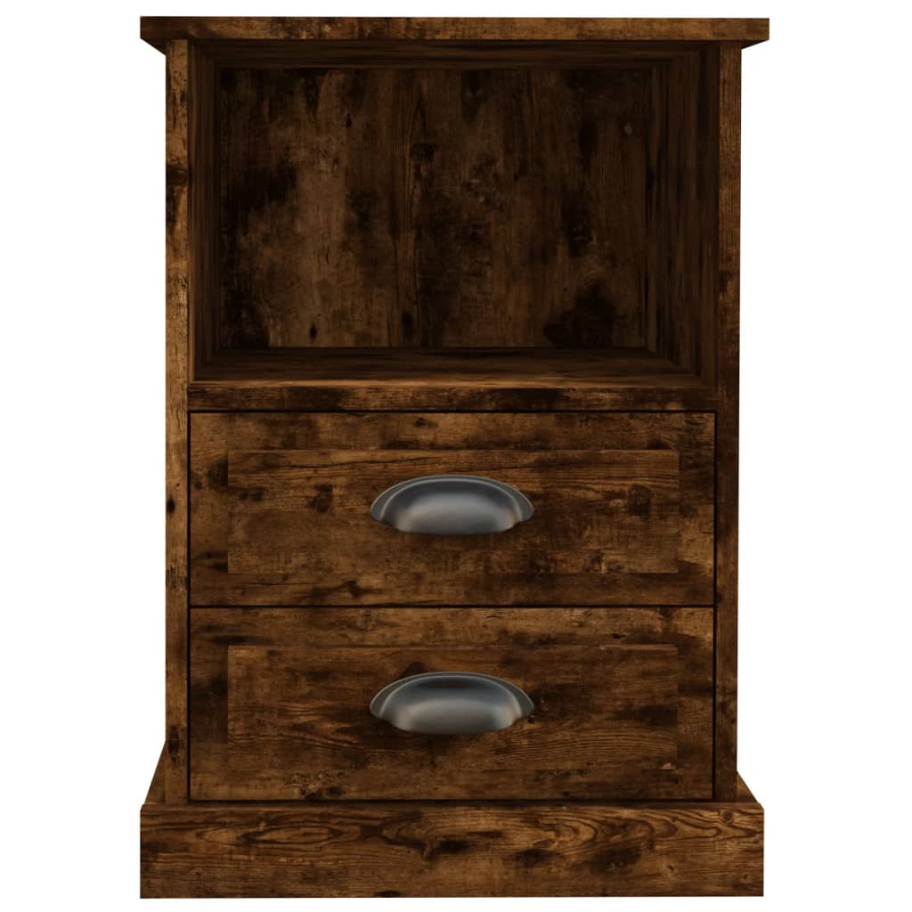 Mesa de cabeceira 43x36x60 cm cor carvalho fumado