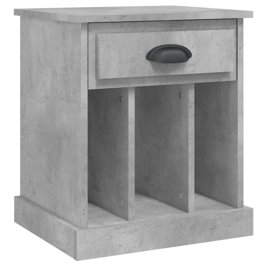Mesas de cabeceira 2 pcs 43x36x50 cm cinzento cimento