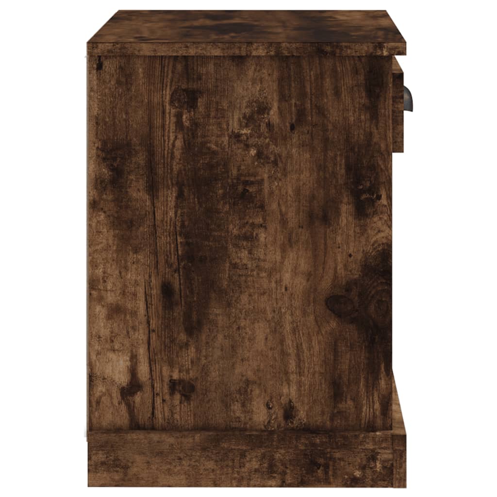 Mesas de cabeceira 2 pcs 43x36x50 cm cor carvalho fumado