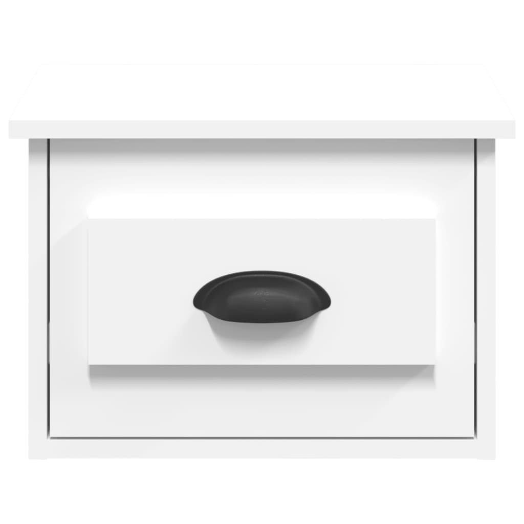 Mesa de cabeceira de parede 41,5x36x28 cm branco