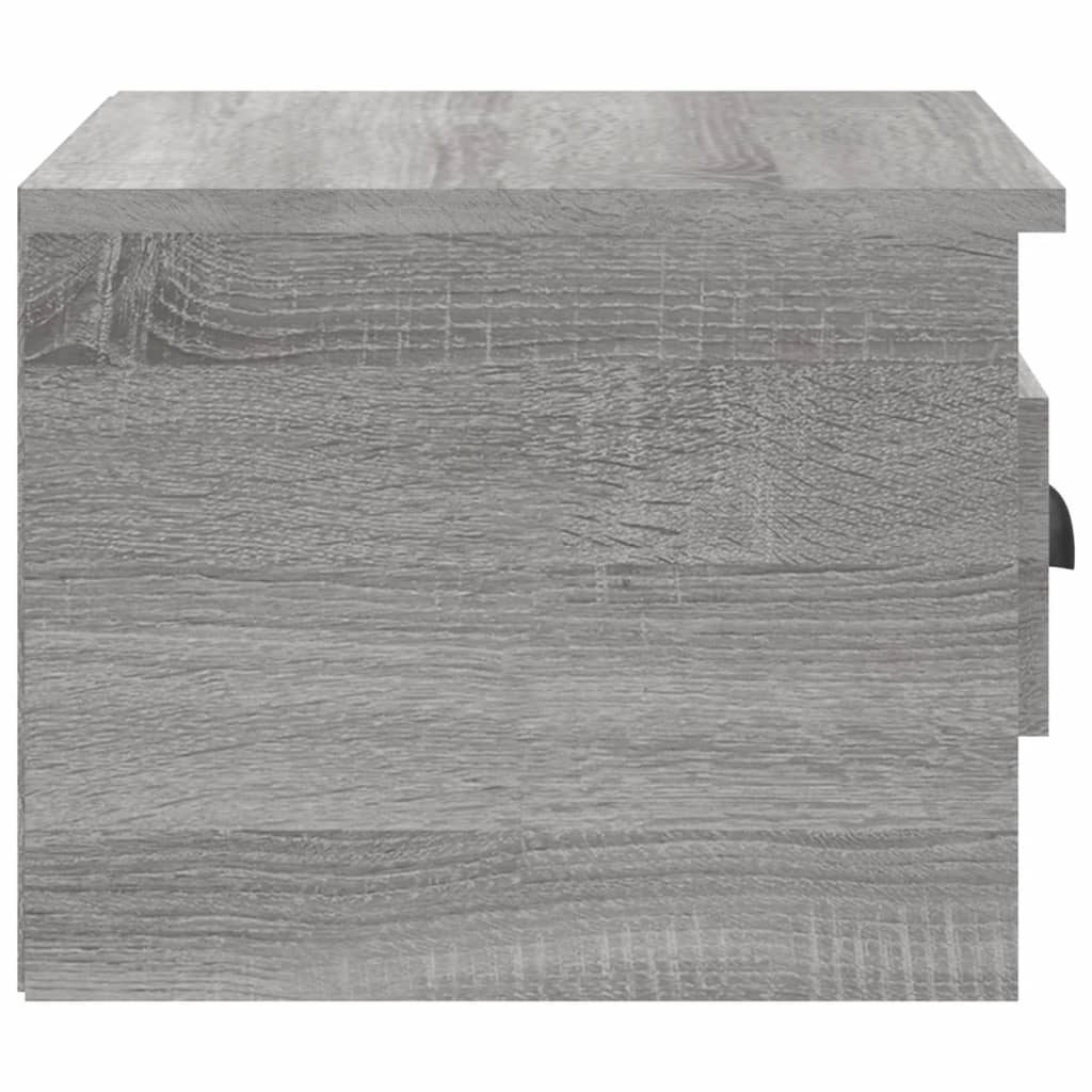 Mesa de cabeceira de parede 41,5x36x28 cm cinzento sonoma