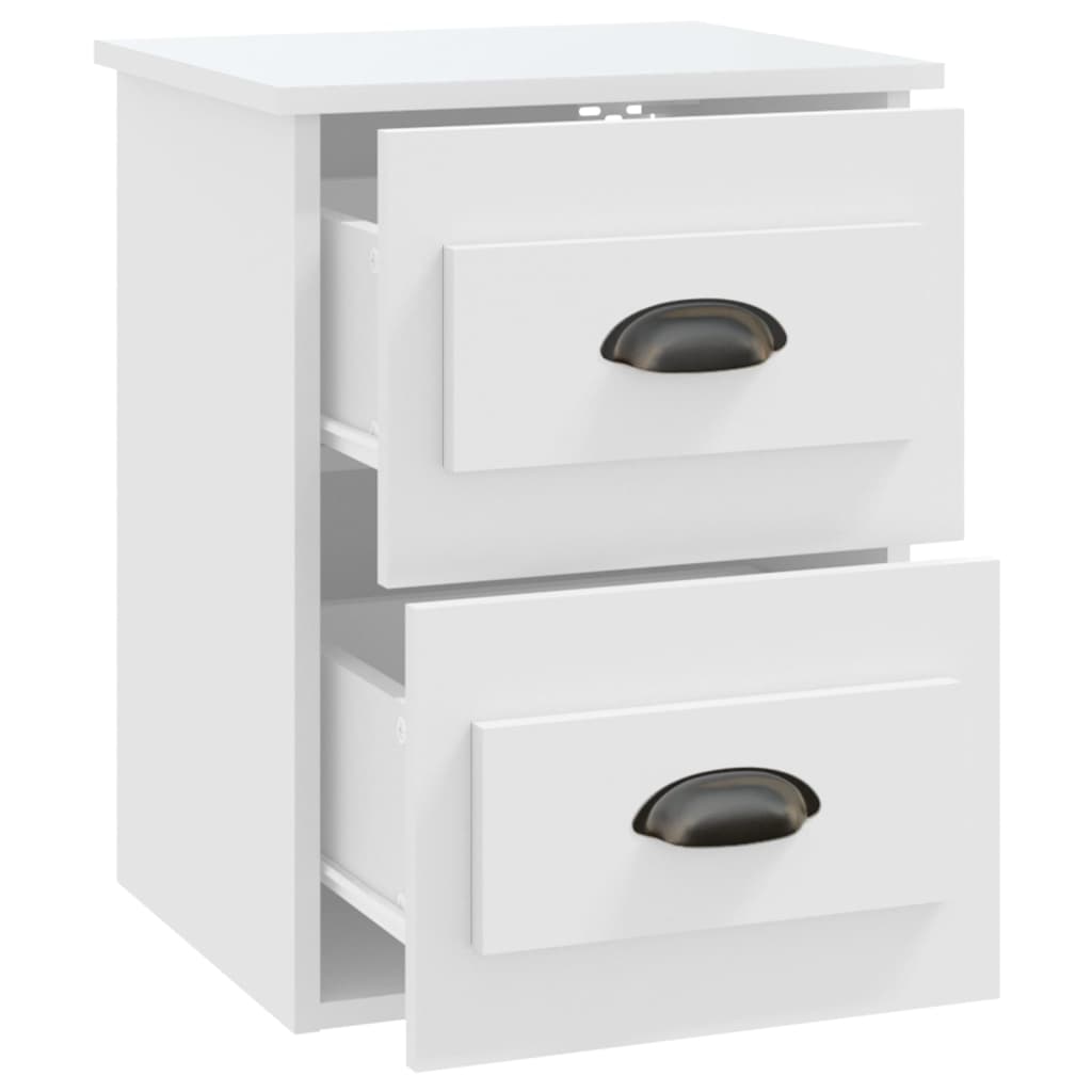 Mesa de cabeceira de parede 41,5x36x53 cm branco