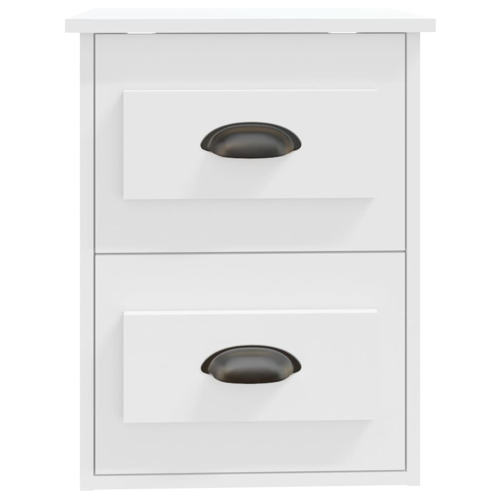 Mesa de cabeceira de parede 41,5x36x53 cm branco