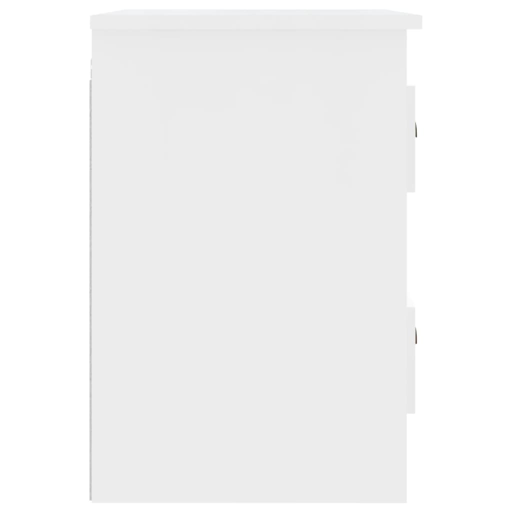 Mesa de cabeceira de parede 41,5x36x53 cm branco