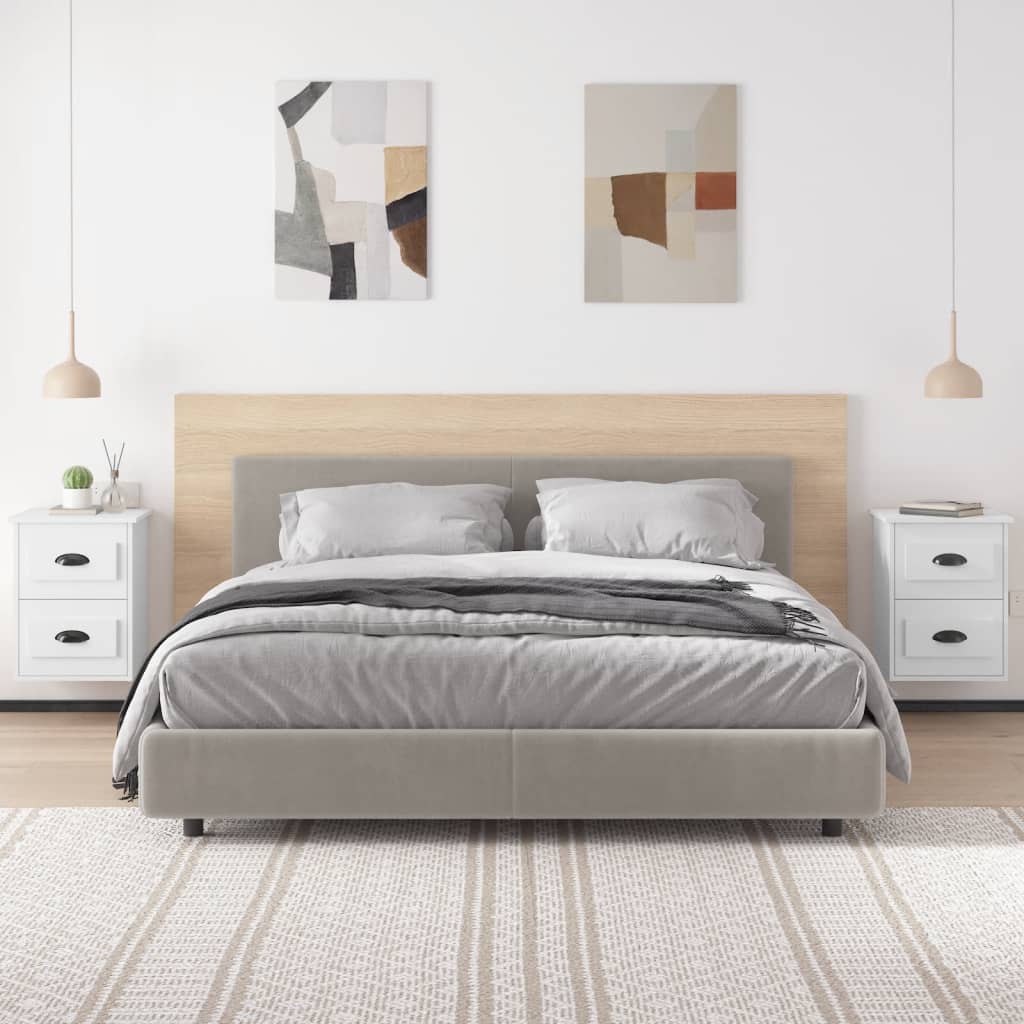 Mesas de cabeceira de parede 2 pcs 41,5x36x53 cm branco