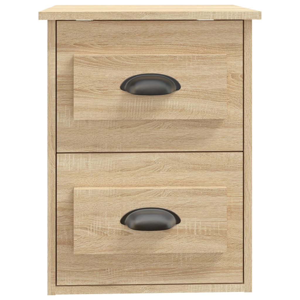 Mesas de cabeceira parede 2 pcs 41,5x36x53 cm carvalho sonoma
