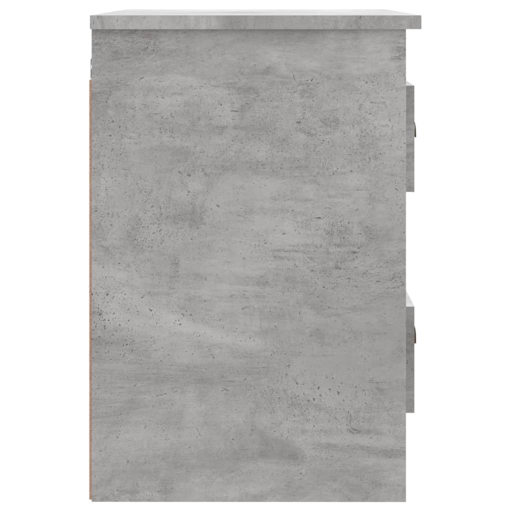 Mesa de cabeceira de parede 41,5x36x53 cm cinzento cimento
