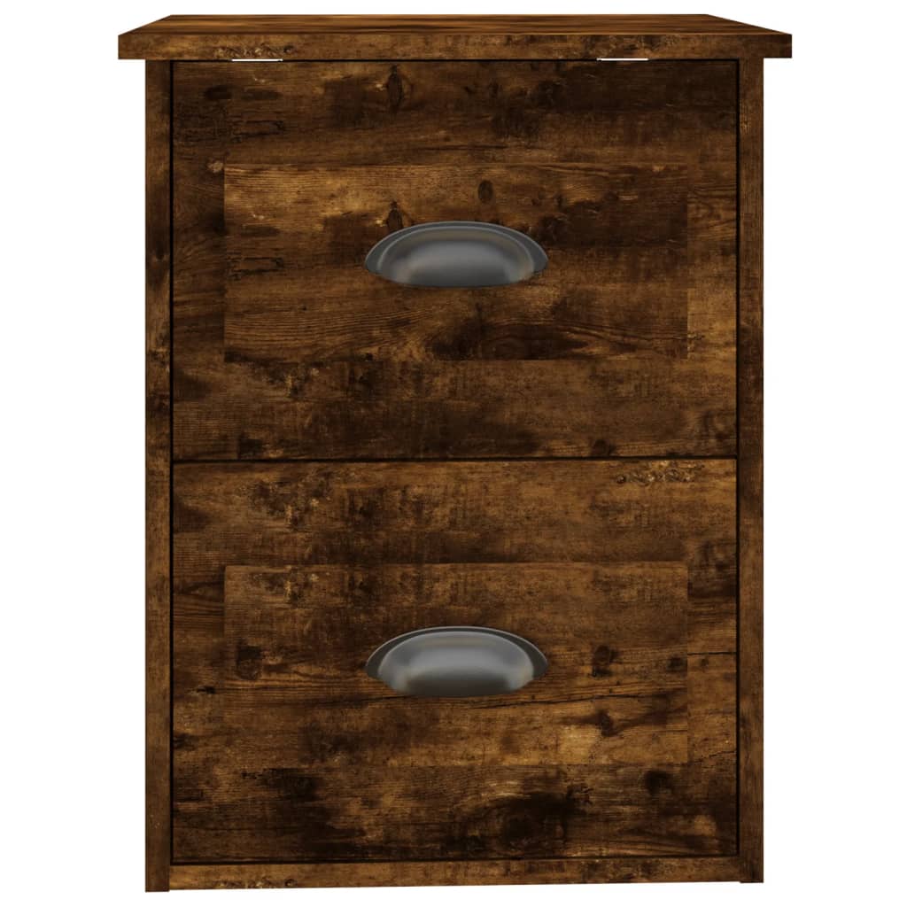 Mesa de cabeceira de parede 41,5x36x53 cm carvalho fumado