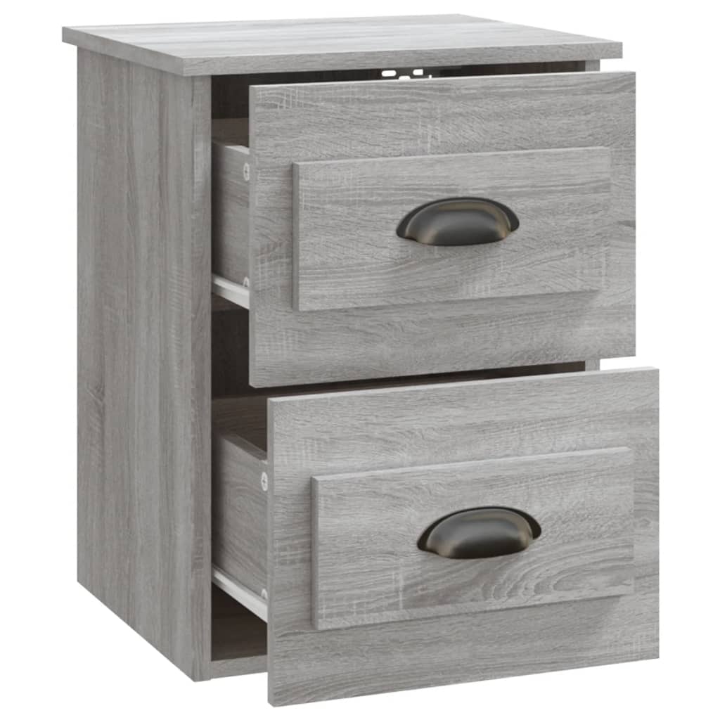Mesa de cabeceira de parede 41,5x36x53 cm cinzento sonoma