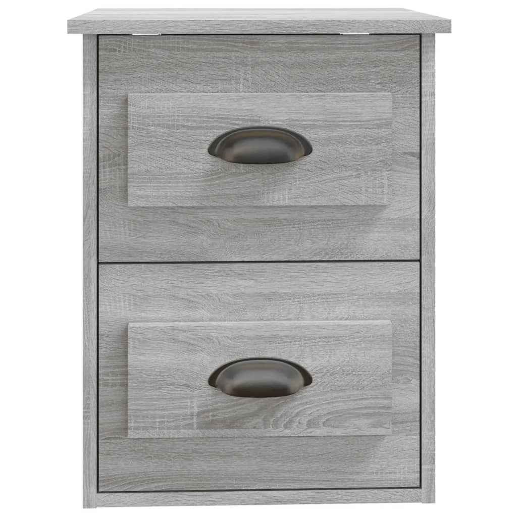 Mesa de cabeceira de parede 41,5x36x53 cm cinzento sonoma