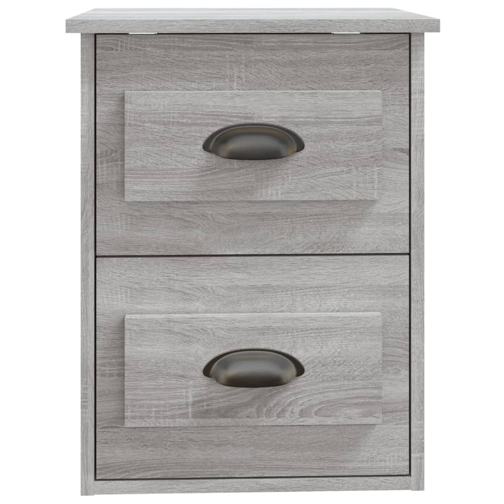 Mesas de cabeceira parede 2 pcs 41,5x36x53 cm cinzento sonoma