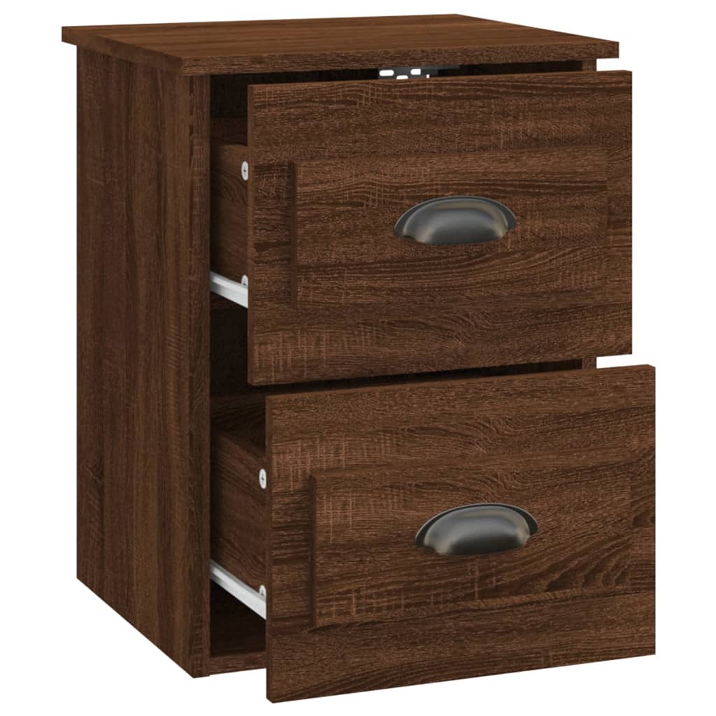Mesa de cabeceira de parede 41,5x36x53 cm carvalho castanho
