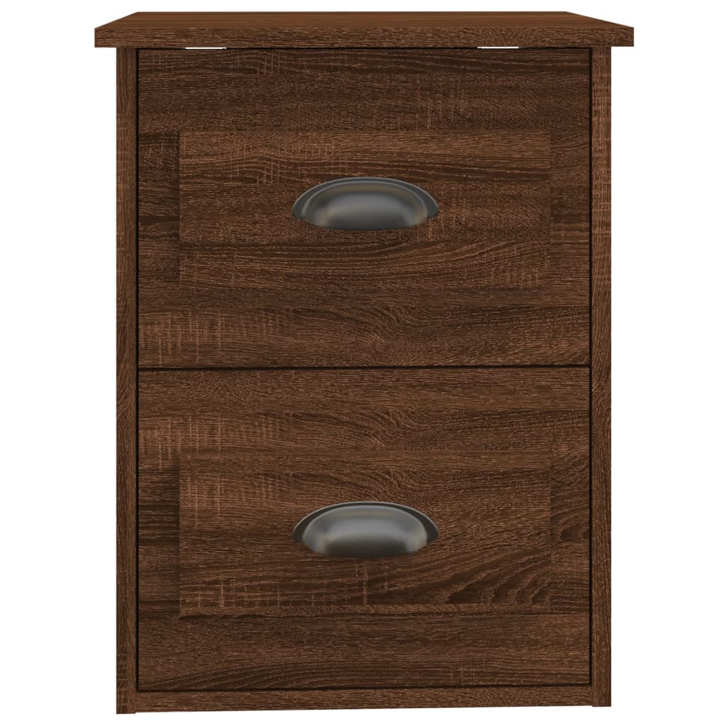 Mesa de cabeceira de parede 41,5x36x53 cm carvalho castanho