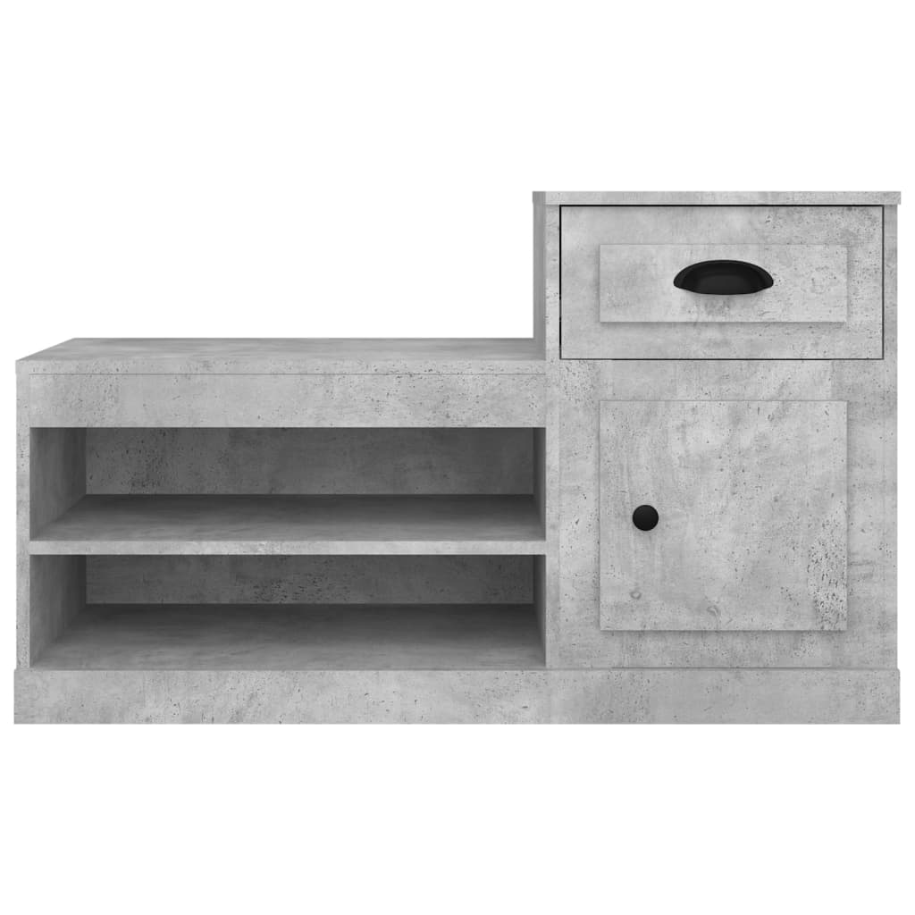 Sapateira 100x42x60 cm derivados de madeira cinzento cimento