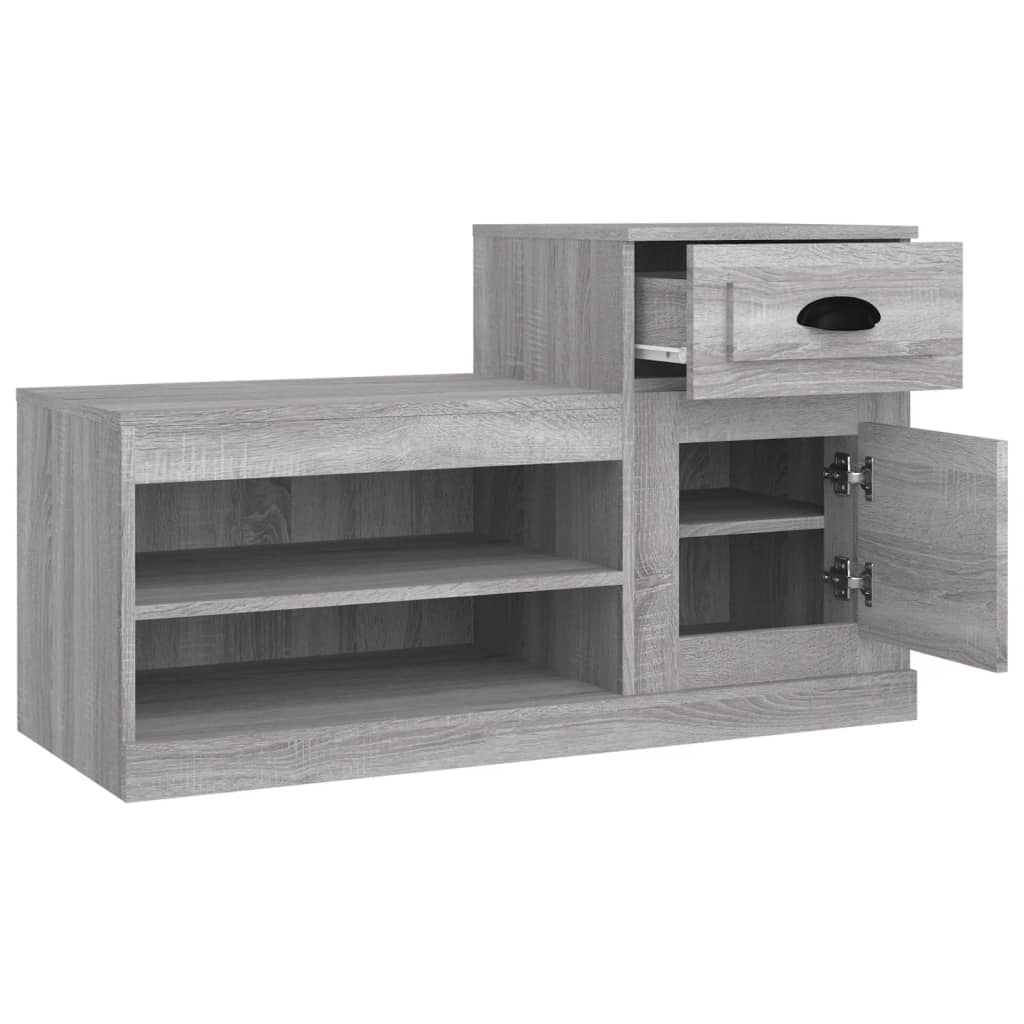 Sapateira 100x42x60 cm derivados de madeira cinzento sonoma