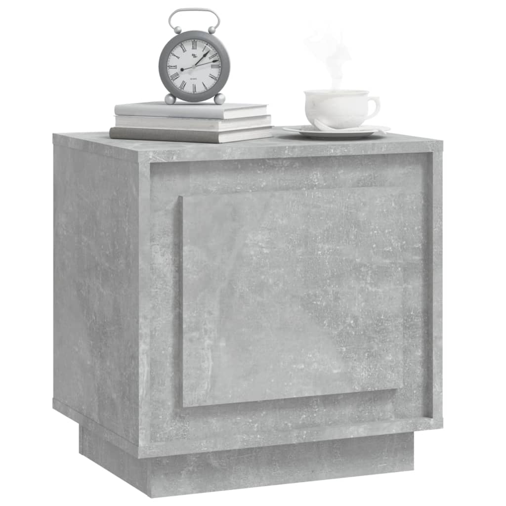 Mesas cabeceira 2pcs 44x35x45cm derivados madeira cinza cimento