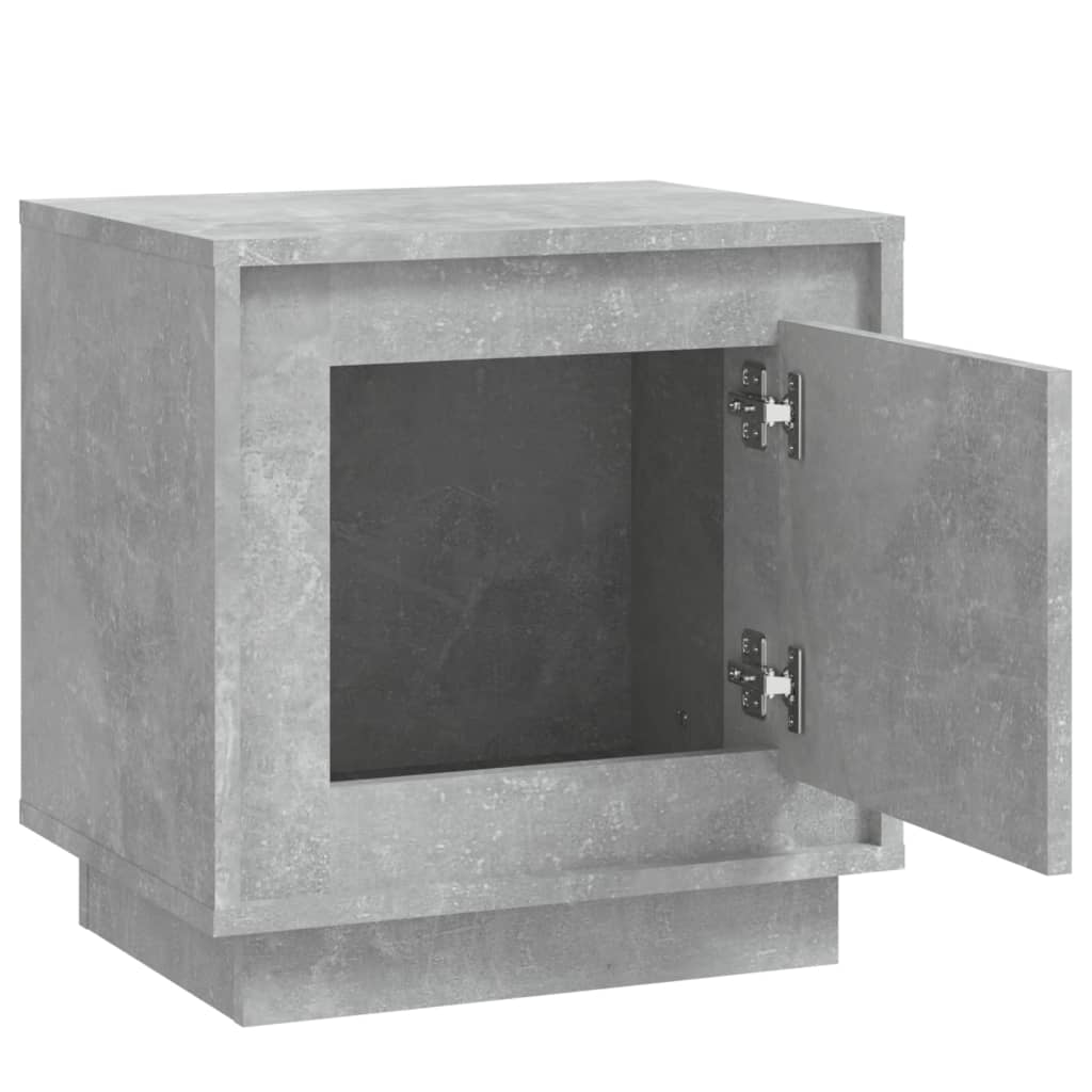 Mesas cabeceira 2pcs 44x35x45cm derivados madeira cinza cimento