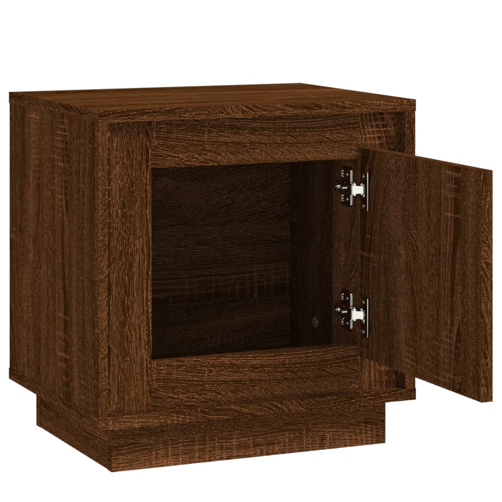 Mesas cabeceira 2 pcs 44x35x45 deriv. madeira carvalho castanho