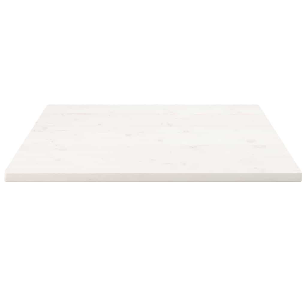 Tampo de mesa quadrado 80x80x2,5 cm pinho maciço branco