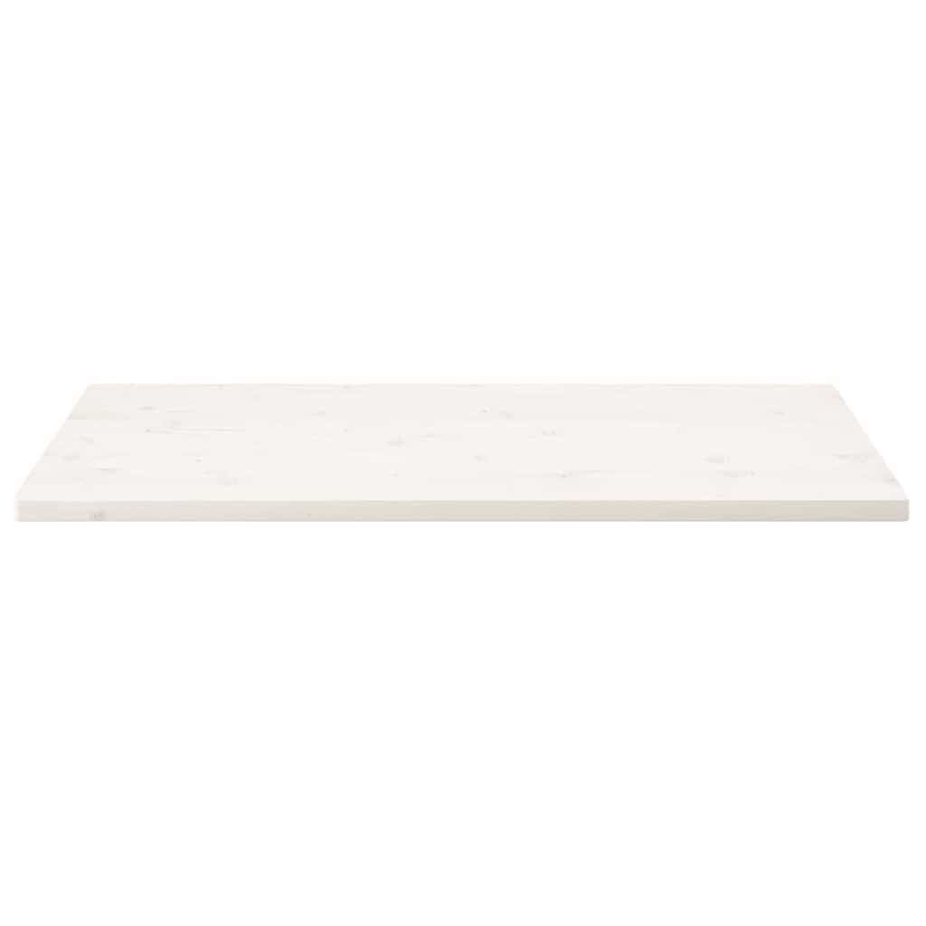 Tampo de mesa retangular 110x55x2,5 cm pinho maciço branco