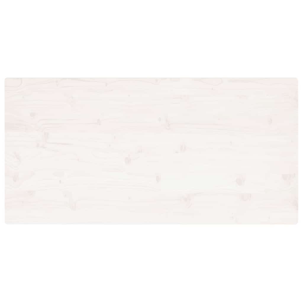 Tampo de mesa retangular 110x55x2,5 cm pinho maciço branco