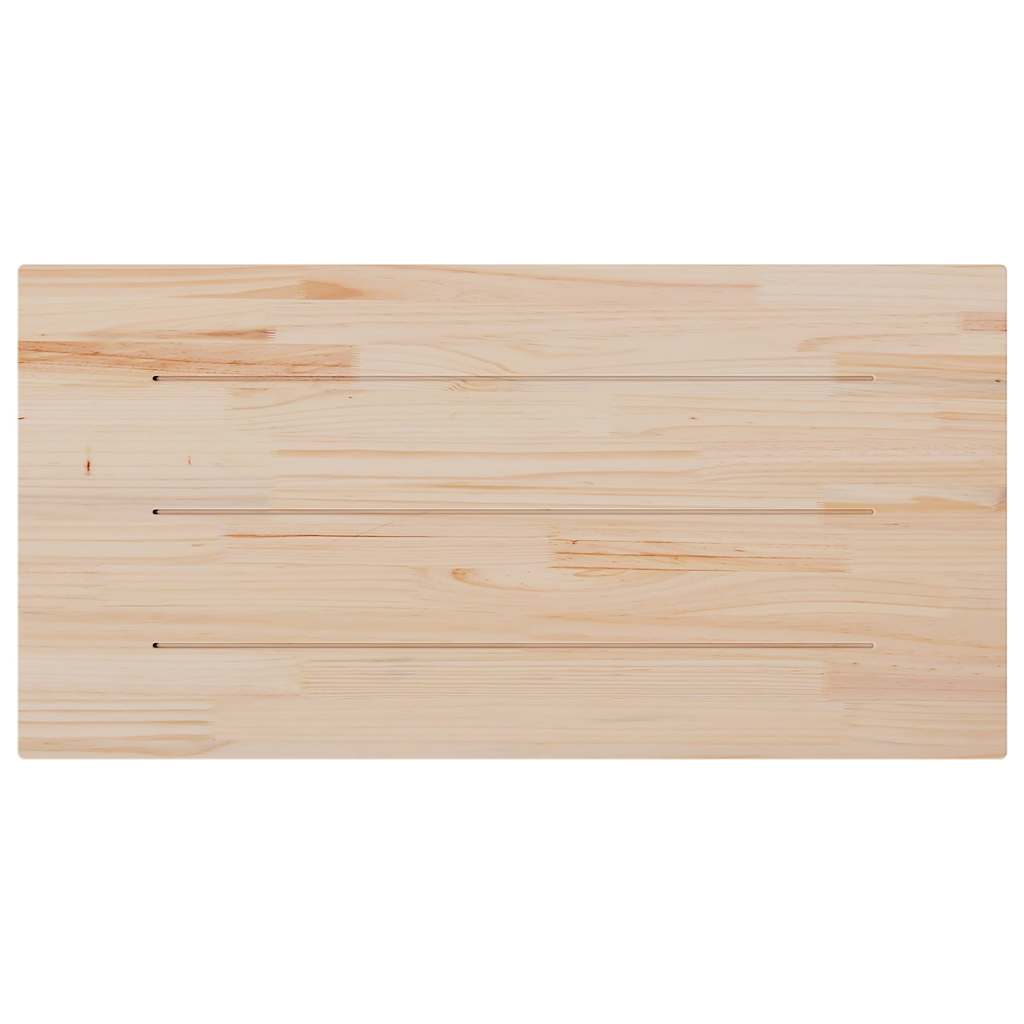 Tampo de mesa retangular 100x60x2,5 cm pinho maciço branco