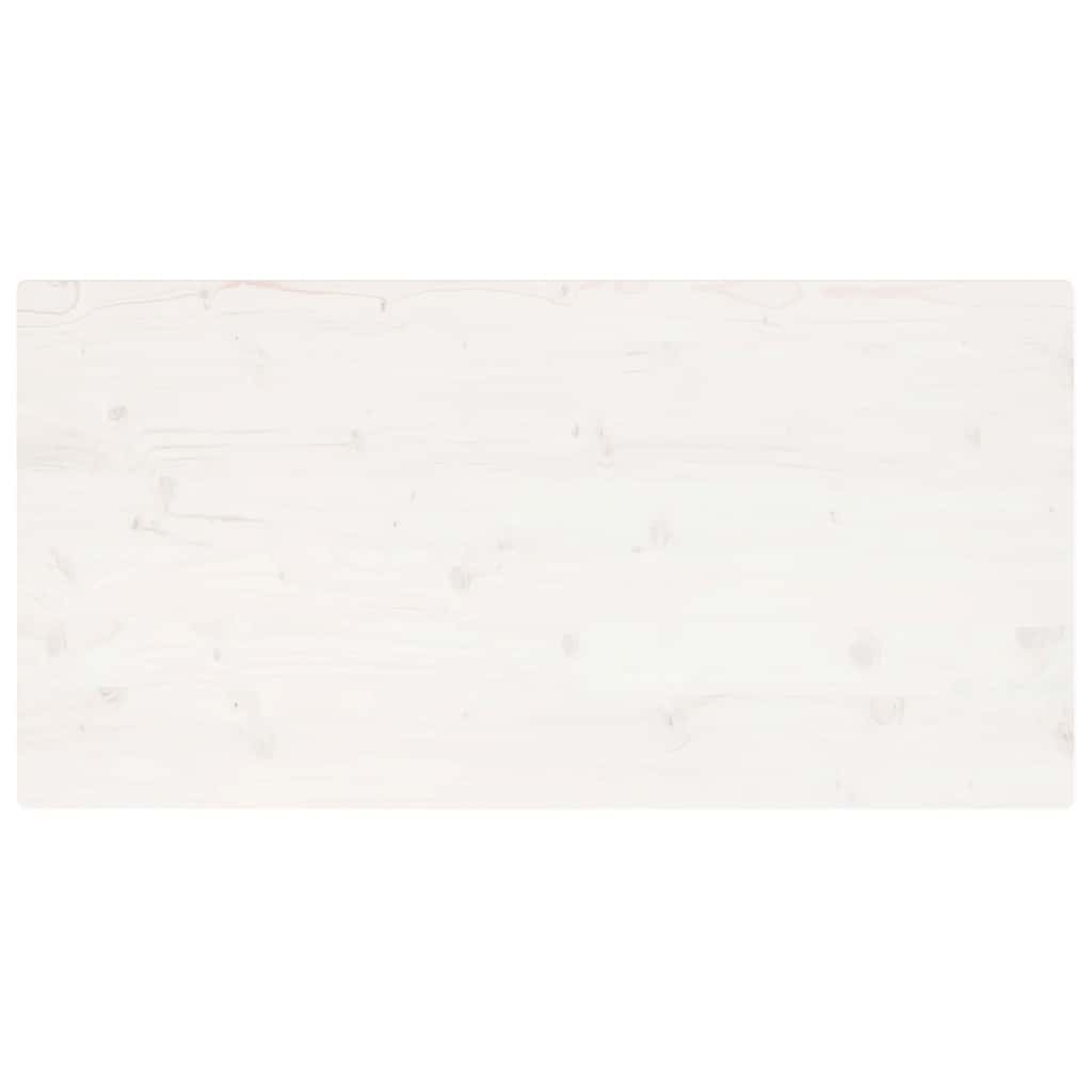 Tampo de mesa retangular 100x60x2,5 cm pinho maciço branco